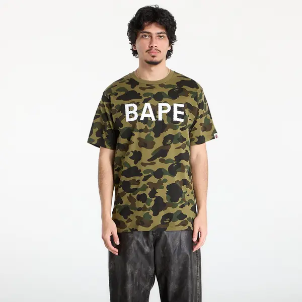 A BATHING APE Majica A BATHING APE 1St Camo Bape Rhinestone Tee UNISEX Green XXL