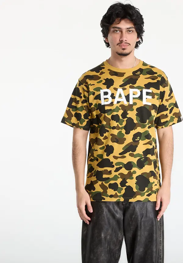 A BATHING APE Majica A BATHING APE 1St Camo Bape Rhinestone Tee UNISEX Yellow S