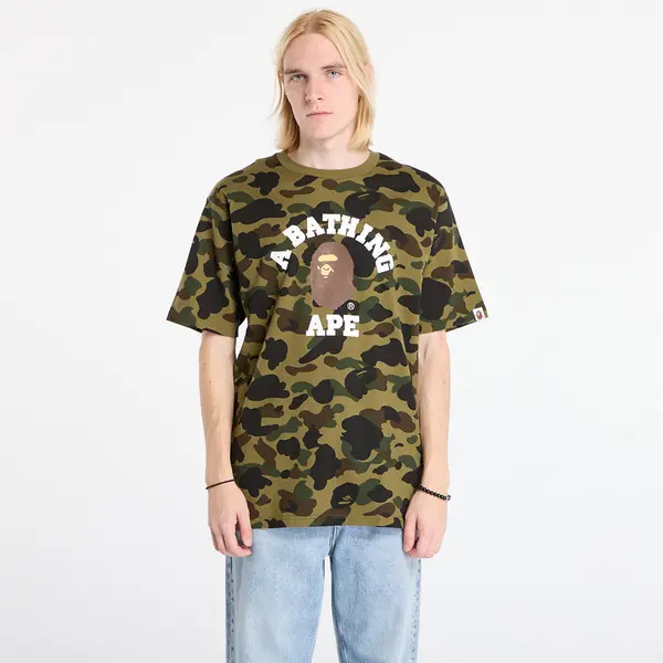 A BATHING APE Majica A BATHING APE 1St Camo College Tee UNISEX Green XXL