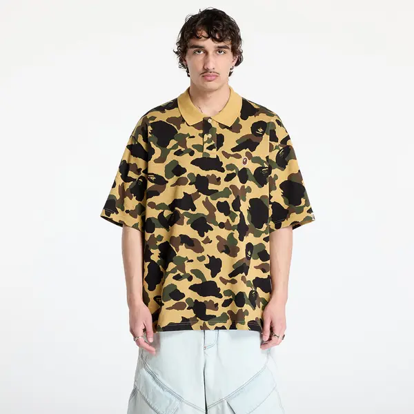 A BATHING APE Majica A BATHING APE 1St Camo Jacquard Relaxed Fit Polo Shirt UNISEX Yellow L