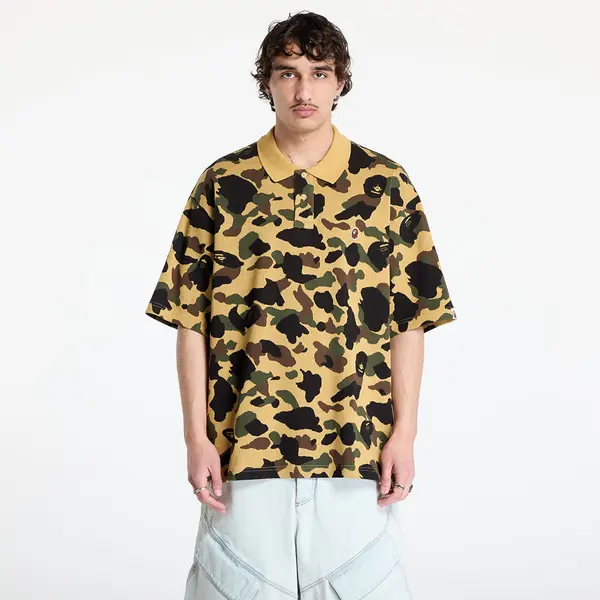 A BATHING APE Majica A BATHING APE 1St Camo Jacquard Relaxed Fit Polo Shirt UNISEX Yellow L