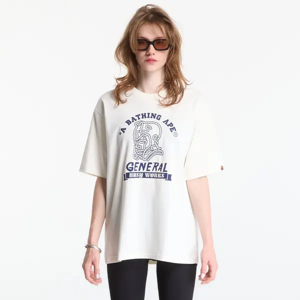 A BATHING APE Majica A Bathing Ape Ape General College Relaxed Fit Tee UNISEX Ivory XL