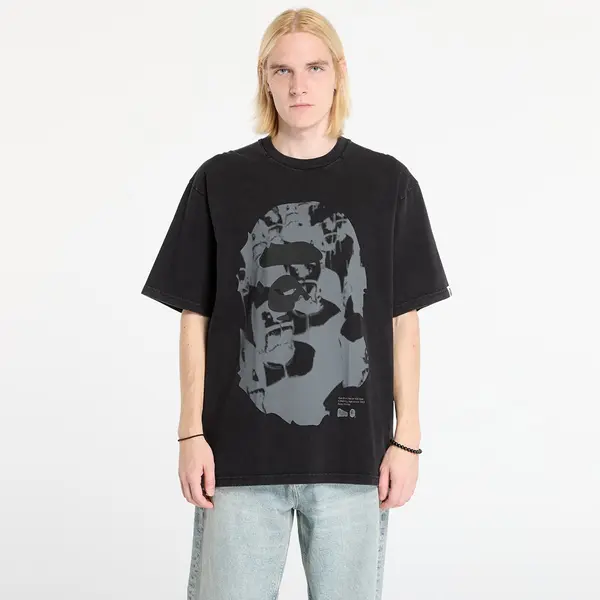 A BATHING APE Majica A BATHING APE Ape Head Heavy Washed Relaxed Fit Tee Black S