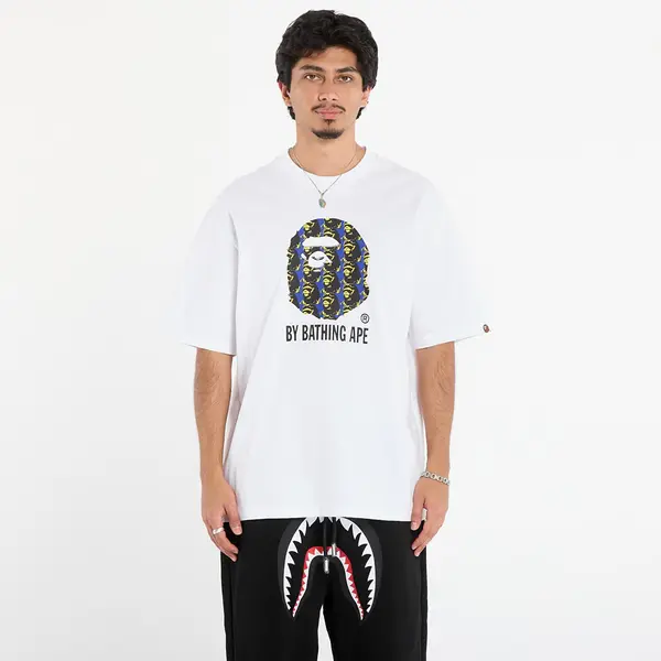 A BATHING APE Majica A BATHING APE Ape Head Pattern By Bathing Ape Relaxed Fit Tee White XXL