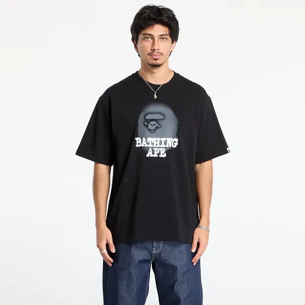 A BATHING APE Majica A BATHING APE Bathing Ape Logo Relaxed Fit Tee Black S