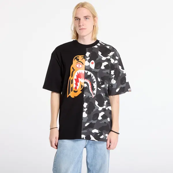 A BATHING APE Majica A BATHING APE City Camo Tiger Shark Relaxed Fit Tee UNISEX Black XL
