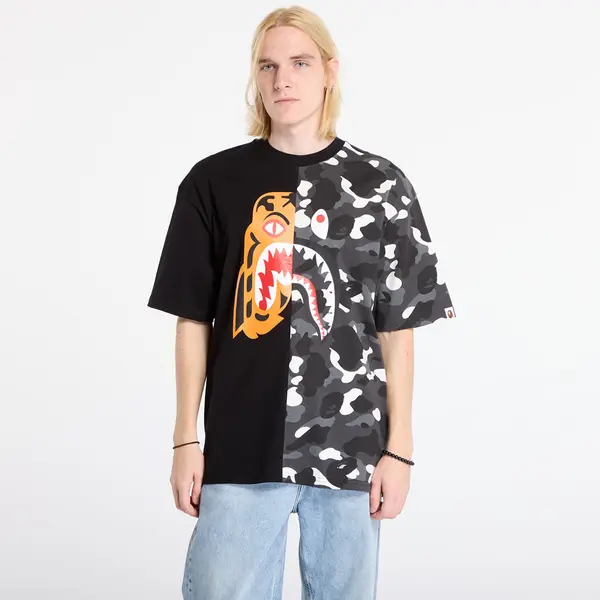 A BATHING APE Majica A BATHING APE City Camo Tiger Shark Relaxed Fit Tee UNISEX Black XL
