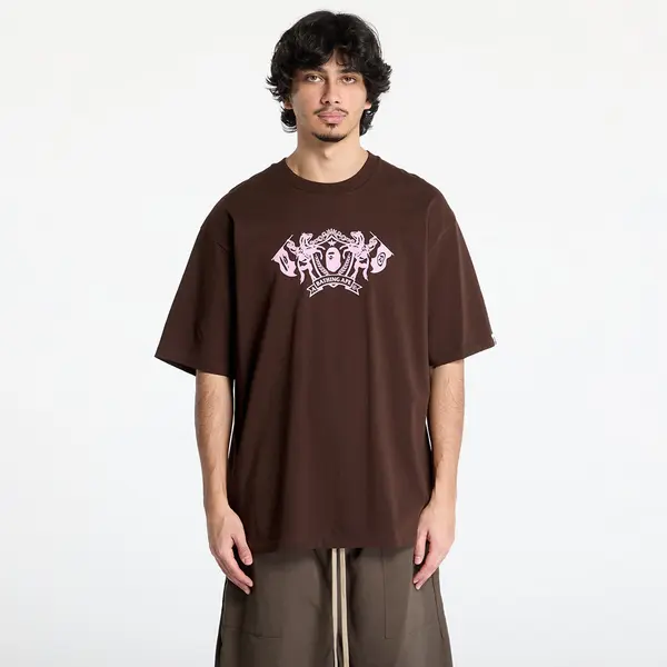 A BATHING APE Majica A BATHING APE College Logo Relaxed Fit Tee UNISEX Brown M