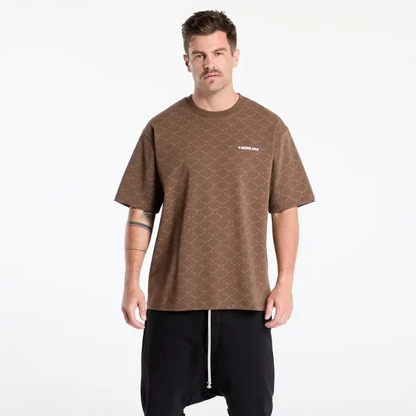 A BATHING APE Majica A BATHING APE College Monogram Logo Relaxed Fit Tee UNISEX Brown L