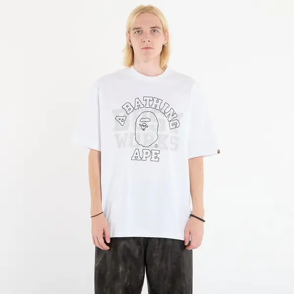A BATHING APE Majica A BATHING APE College Relaxed Fit Tee 1 White M