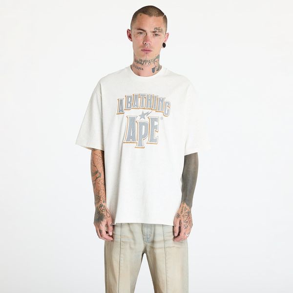 A BATHING APE Majica A BATHING APE Crack Print Pattern Logo Relaxed Fit Tee White L