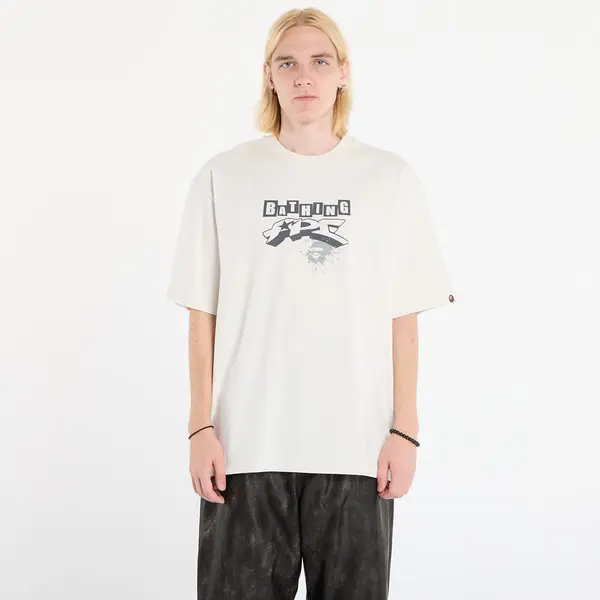 A BATHING APE Majica A BATHING APE Graffiti Bape Logo Relaxed Fit Tee 1 Ivory L
