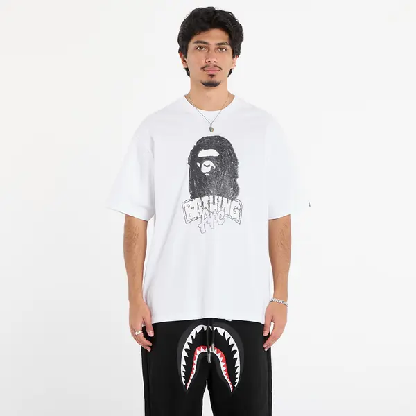 A BATHING APE Majica A BATHING APE Hand Drawn Ape Head Relaxed Fit Tee White XL