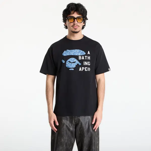 A BATHING APE Majica A BATHING APE Japanese Cloud Camo Bape Face Tag Tee UNISEX Black XXL