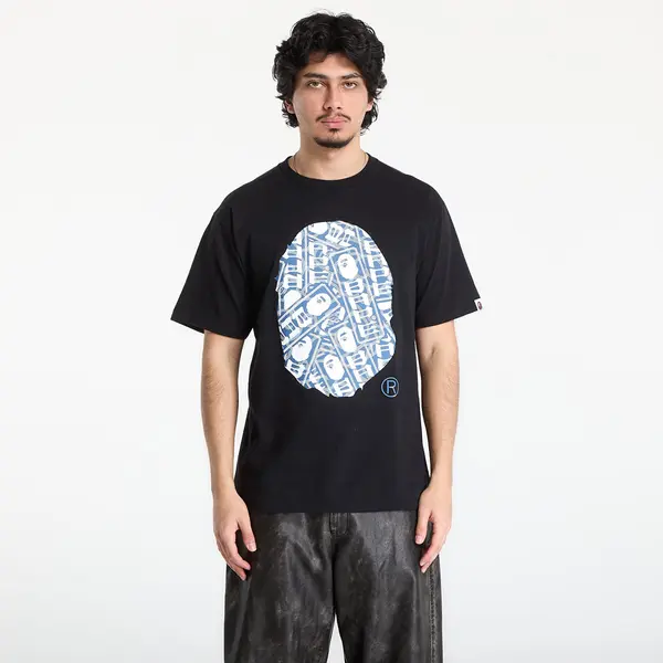 A BATHING APE Majica A BATHING APE Japanese Cloud Camo Label Tee UNISEX Black XXL