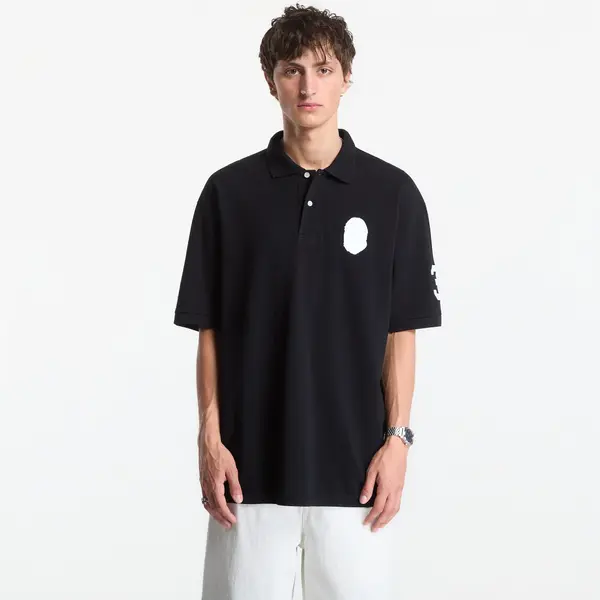 A BATHING APE Majica A Bathing Ape Large Ape Head Relaxed Fit Polo UNISEX Black L