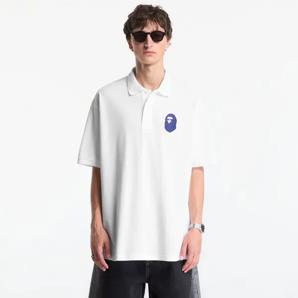 A BATHING APE Majica A Bathing Ape Large Ape Head Relaxed Fit Polo UNISEX White L