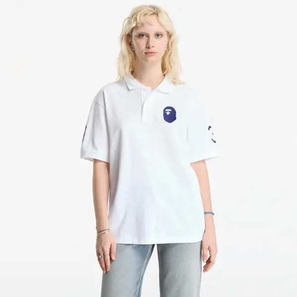 A BATHING APE Majica A Bathing Ape Large Ape Head Relaxed Fit Polo UNISEX White XXL