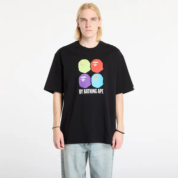 A BATHING APE Majica A BATHING APE Multi Ape Head By Bathing Ape Relaxed Fit Tee Black XL