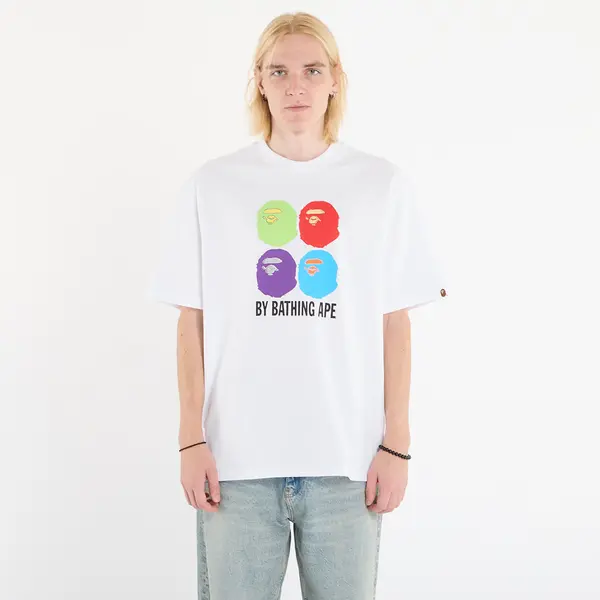 A BATHING APE Majica A BATHING APE Multi Ape Head By Bathing Ape Relaxed Fit Tee White XXL