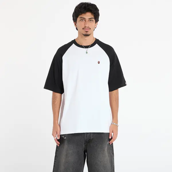 A BATHING APE Majica A BATHING APE One Point Relaxed Fit Raglan Tee White XL