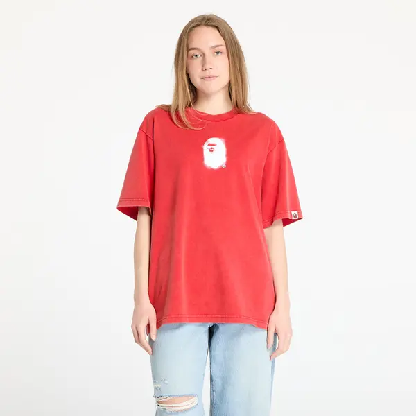 A BATHING APE Majica A BATHING APE Pigment Print Ape Head Relaxed Fit Tee UNISEX Red XXL