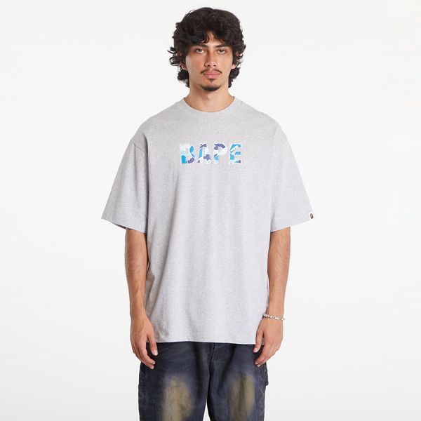 A BATHING APE Majica A BATHING APE Rhinestone Logo Relaxed Fit Short Sleeve Tee Gray M