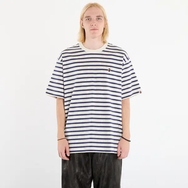 A BATHING APE Majica A BATHING APE Solid Camo Stripe One Point Relaxed Fit Tee Ivory XL