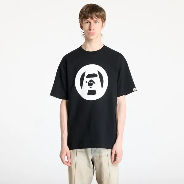 A BATHING APE Majica A BATHING APE Stencil Circle Ape Face Tee UNISEX Black XXL