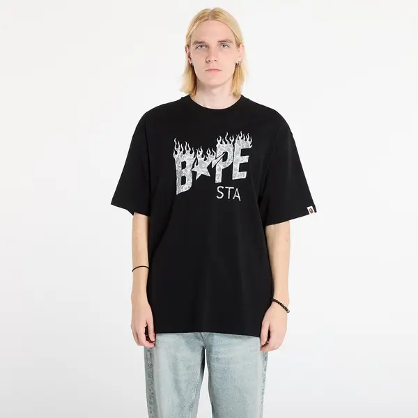 A BATHING APE Majica A BATHING APE Wild Leopard Pattern Bape Sta Logo Relaxed Fit Tee Black XL