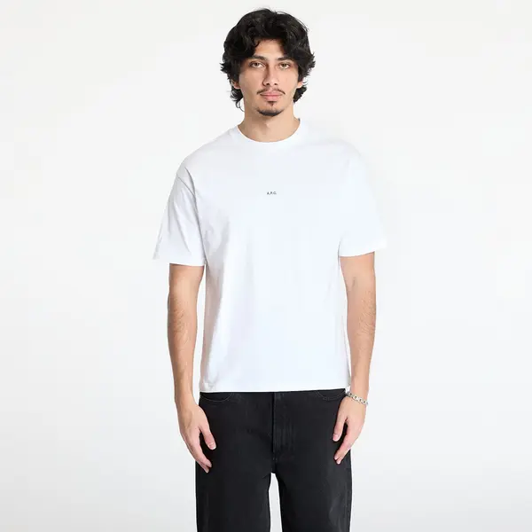 A.P.C. Majica A.P.C. Boxy Micro Logo T-Shirt White/ Black XXL