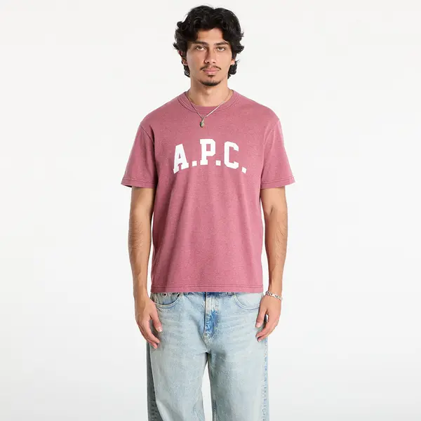A.P.C. Majica A.P.C. T-Shirt Marcus Rouge Fonce Blanc XXL