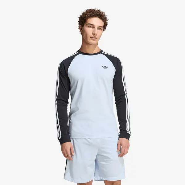 adidas Originals Majica adidas 3-Stripes Long-Sleeve Top Long-Sleeve Top Crystal Sky S
