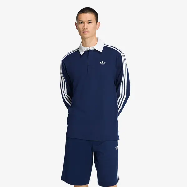 adidas Originals Majica adidas 3-Stripes Rugby Longsleeve Polo Night Indigo M