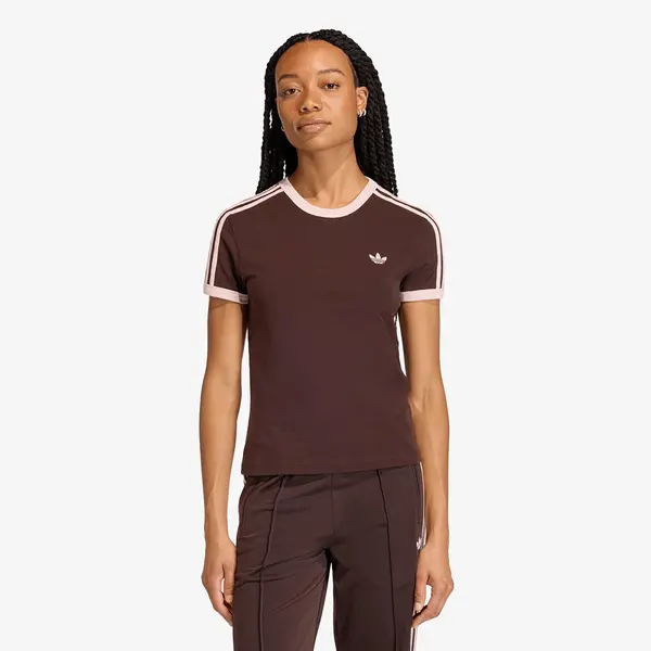 adidas Originals Majica adidas 3 Stripes Slim T-Shirt Aurora Coffee S