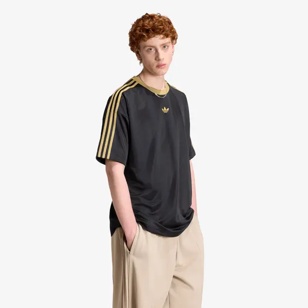 adidas Originals Majica adidas Adicolor Jacquard Jersey Black/ Dark Football Gold XL