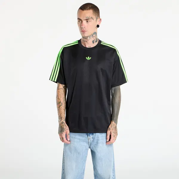 adidas Originals Majica adidas Adicolor Jacquard Jersey Black / Signal Green M