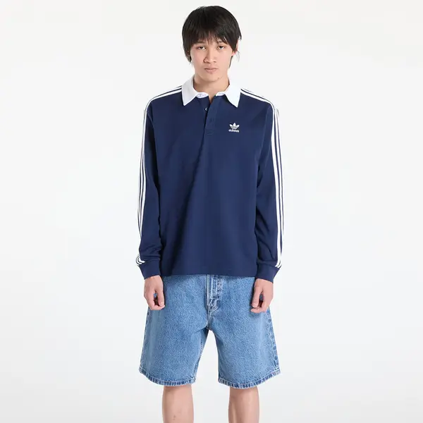 adidas Originals Majica adidas Adicolor Rugby Polo Shirt Night Indigo/ White XXL