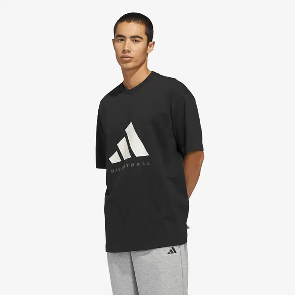 adidas Originals Majica adidas Basketball T-Shirt (Gender Neutral) Black/ Off White XL