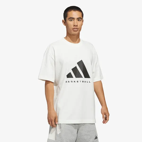 adidas Originals Majica adidas Basketball T-Shirt (Gender Neutral) Off White/ Black S