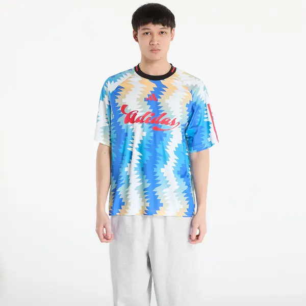 adidas Performance Majica adidas House Of Tiro X Common Goal Jersey Off White/ Semi Ice Tangerine/ Ray Blue- Multicolor L