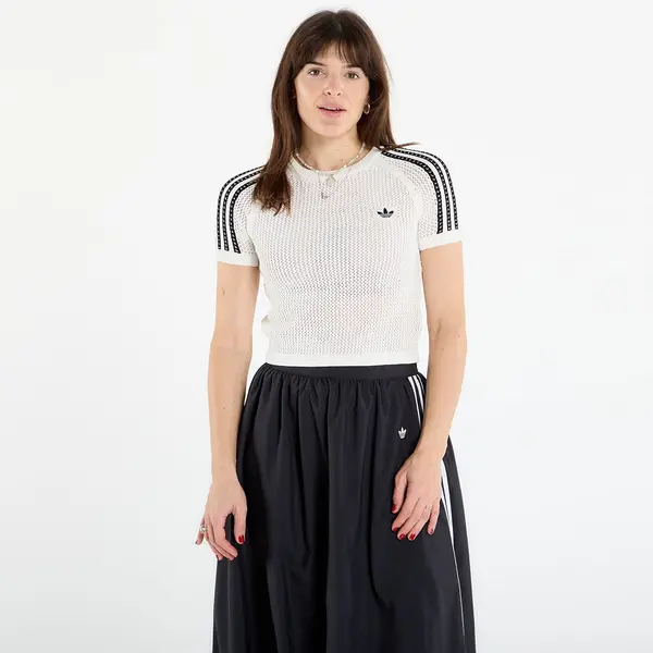 adidas Originals Majica adidas Knitted Crochet Cali T-Shirt Off White XS