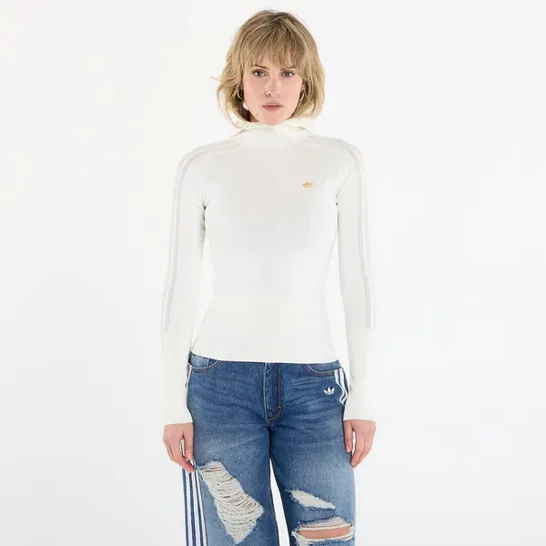 adidas Originals Majica adidas Knitted Hooded Long Sleeve Off White L