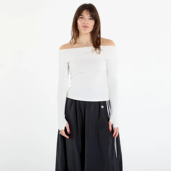 adidas Originals Majica adidas Off-Shoulder Long Sleeve Long-Sleeve Top Cloud White S