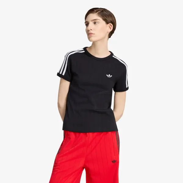 adidas Originals Majica adidas Pinstripe Short Sleeve Slim Tee Black/ White/ Grey Two XS