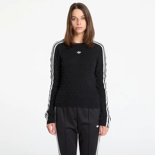 adidas Originals Majica adidas Slim Solid Spike Knit Sweatshirt Black L