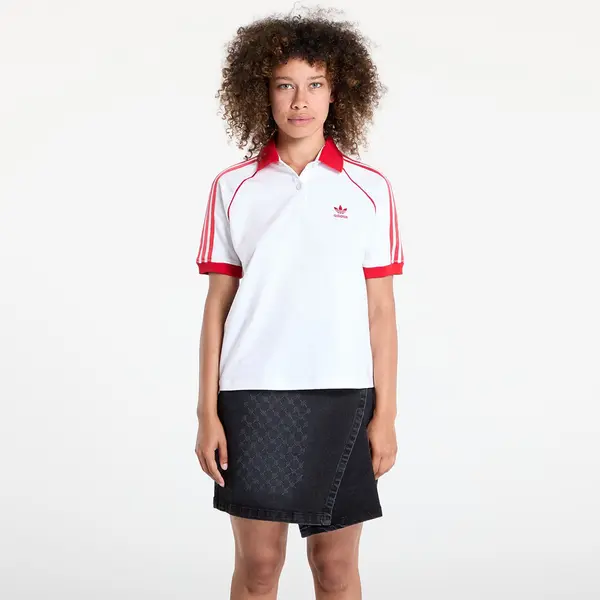 adidas Originals Majica adidas SST Adicolor Short Sleeve Polo White/ Better Scarlet XS