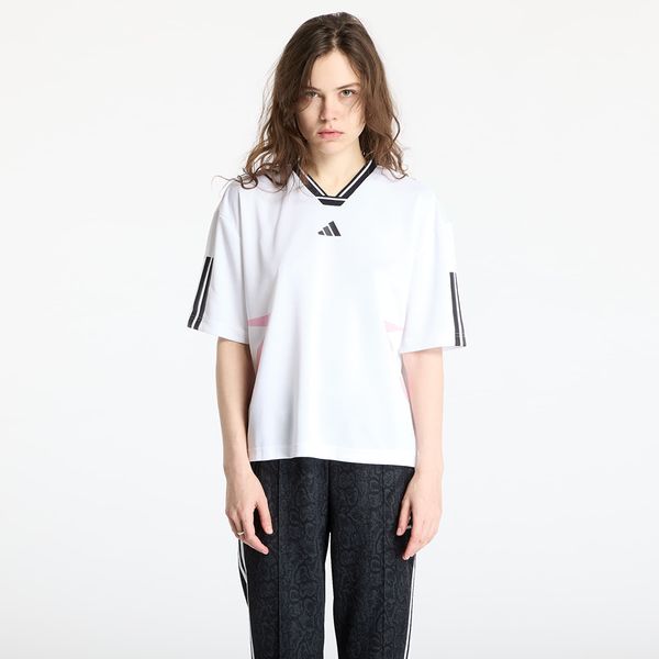 adidas Originals Majica adidas Tiro Cut 3 Stripes Color Block Boyfriend T-Shirt White/ Black/ True Pink L