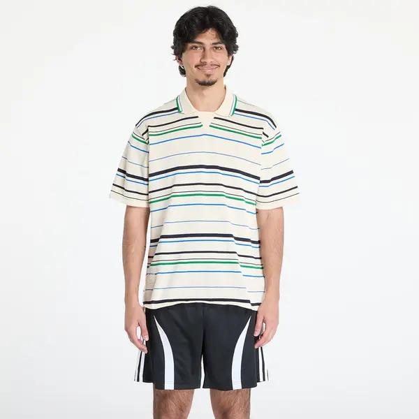 adidas Originals Majica adidas x Wales Bonner Knit Polo White/ Wonder White/ Green XL