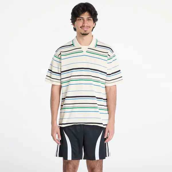 adidas Originals Majica adidas x Wales Bonner Knit Polo White/ Wonder White/ Green XS